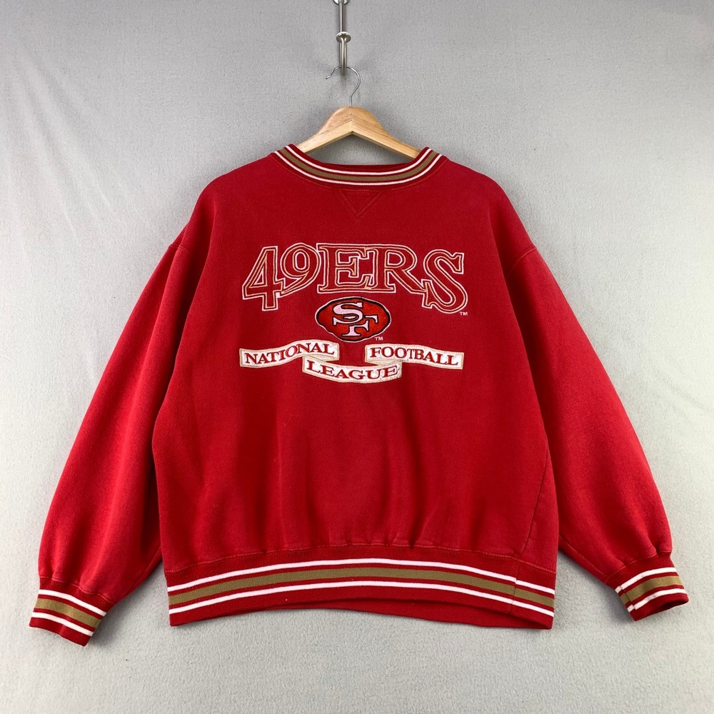 Vintage San Francisco 49ers Logo Athletic Sweatshirt Large Red NFL Crewneck 90s
